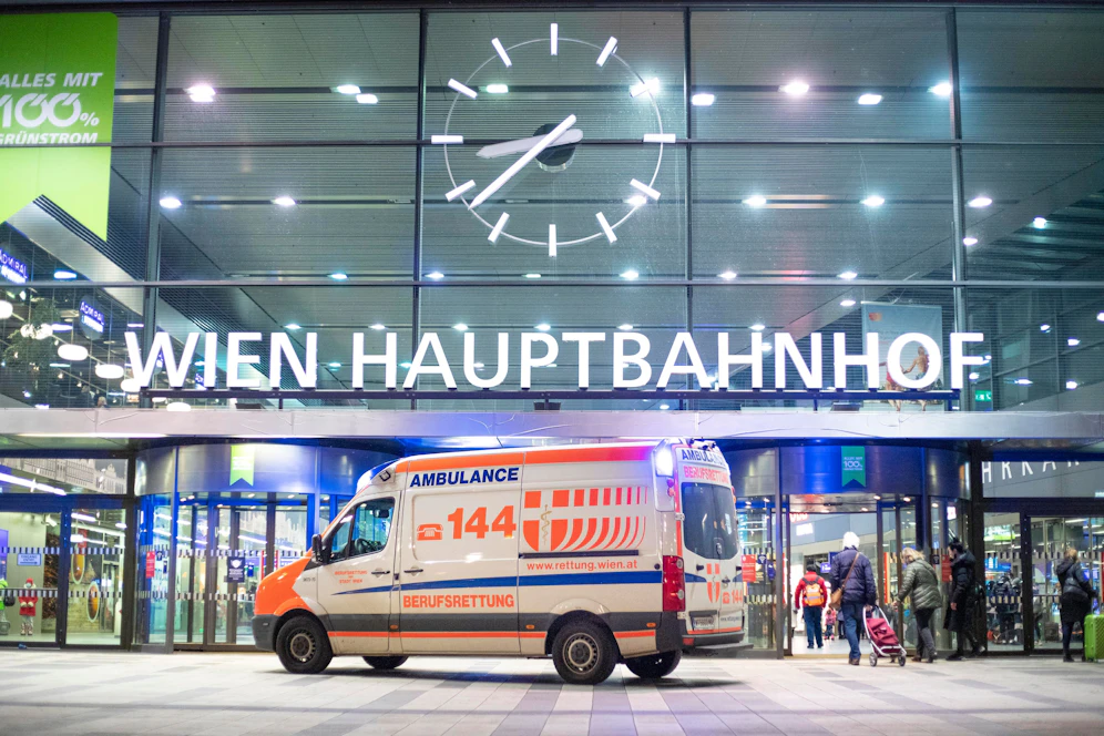 Die Wiener Berufsrettung im Einsatz.