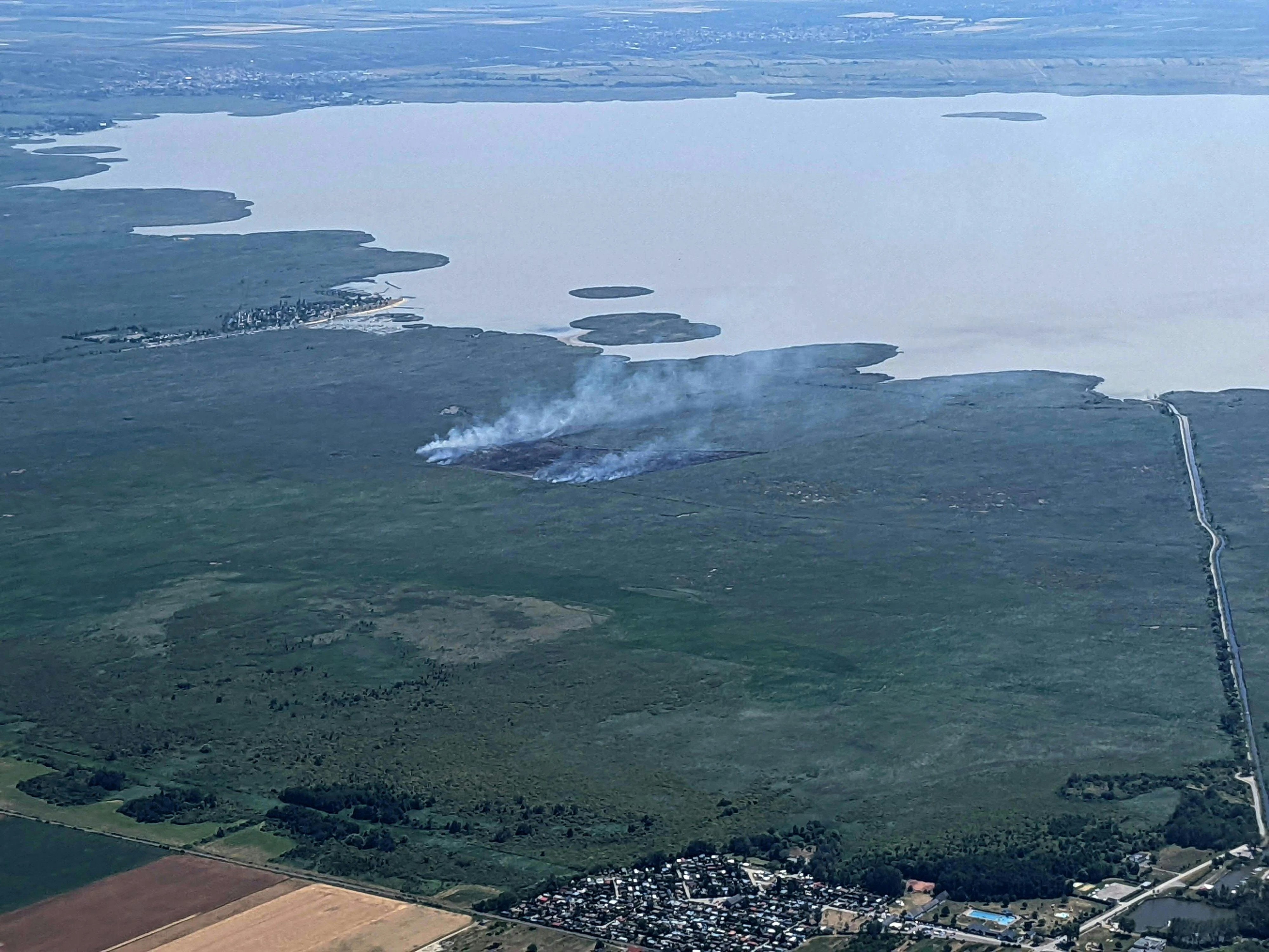 Im Burgenland fing am Samstag ein Schilf Feuer. 