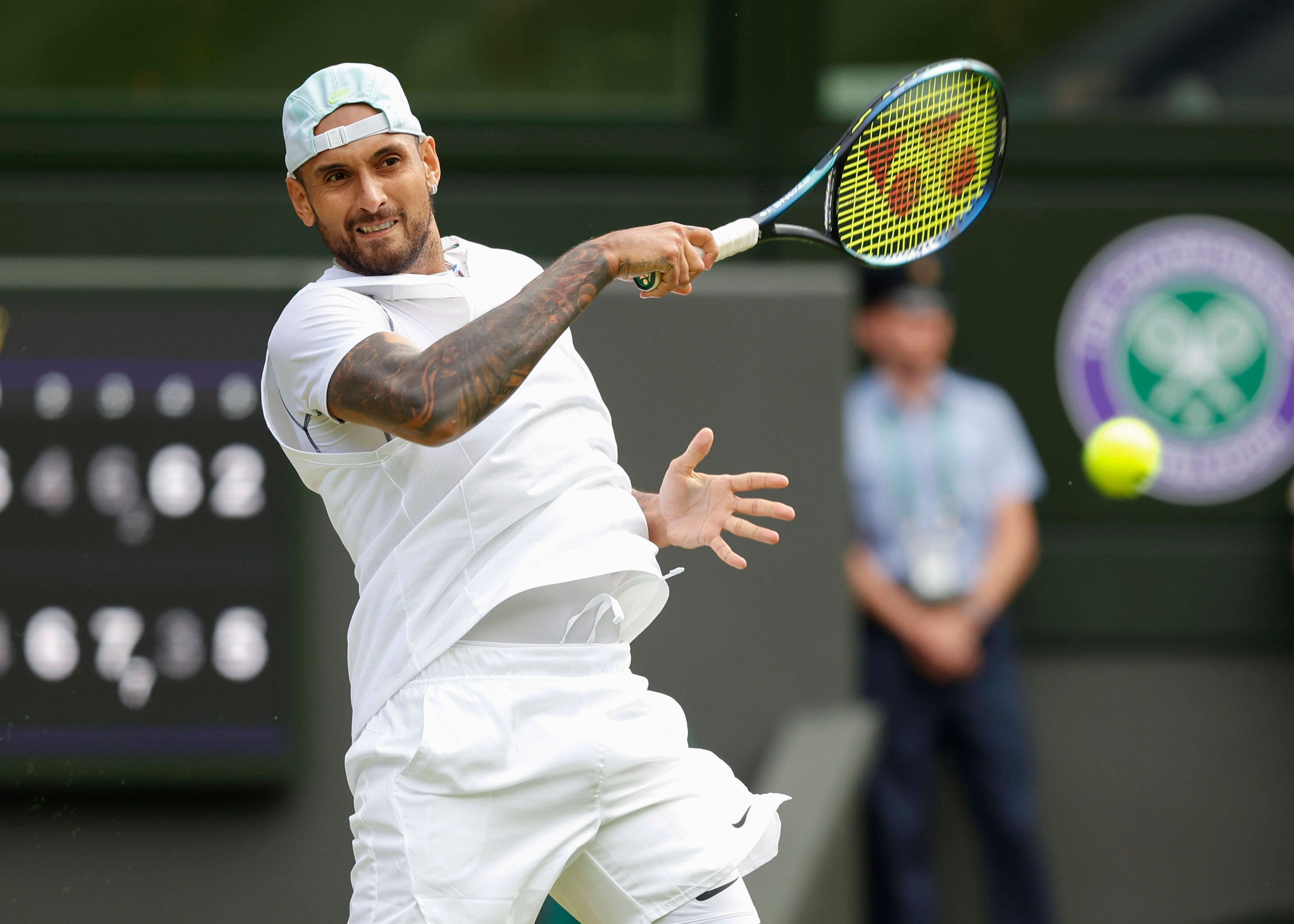 Nick Kyrgios steht im Wimbledon-Viertelfinale.