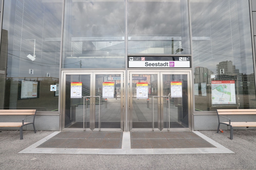 Die Türen der U-Bahn Station Seestadt öffnen sich zu Schulbeginn wieder. Von Juli bis September war an der Aspernstraße Endstation.