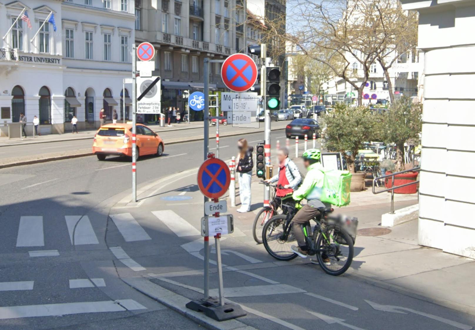 Diese Ampel in der Leopoldstadt schützt Fußgänger, wird von Radfahrern regelmäßig ignoriert.