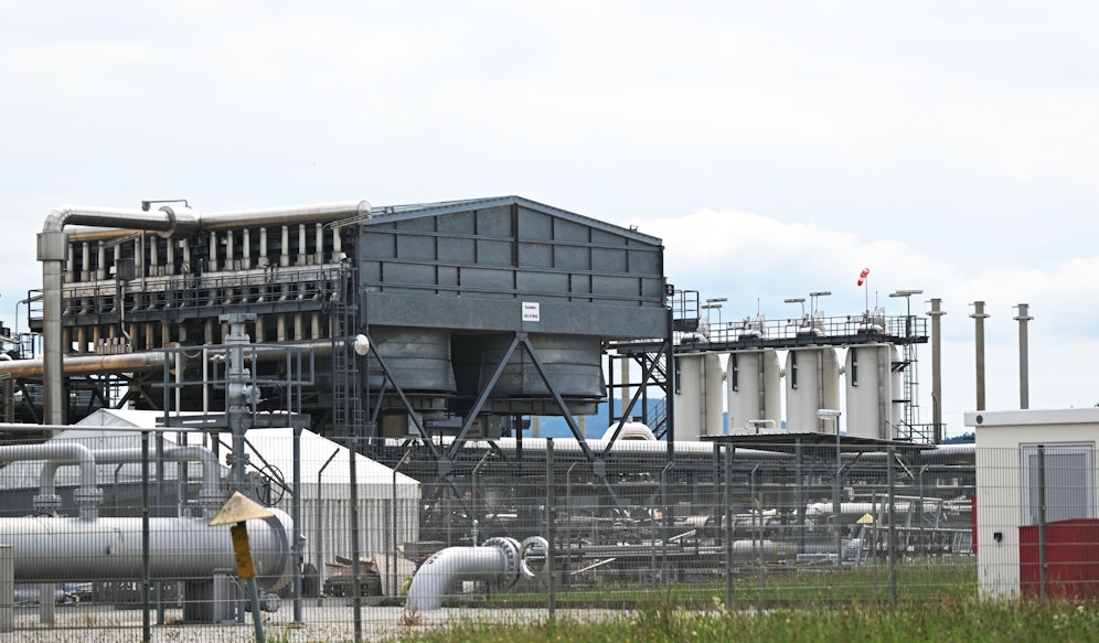 Ein Teil der Gasspeicherstation Haidach bei Straßwalchen in Salzburg.