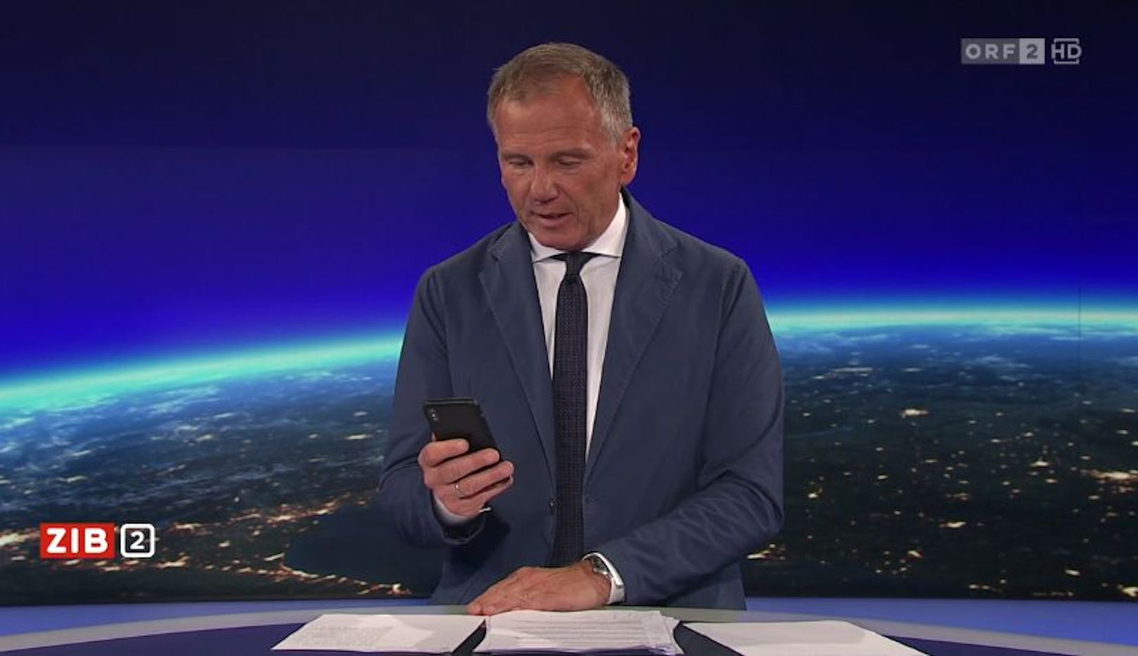 Kurioser TV-Moment in der ORF-"ZIB2" am späten Montagabend.