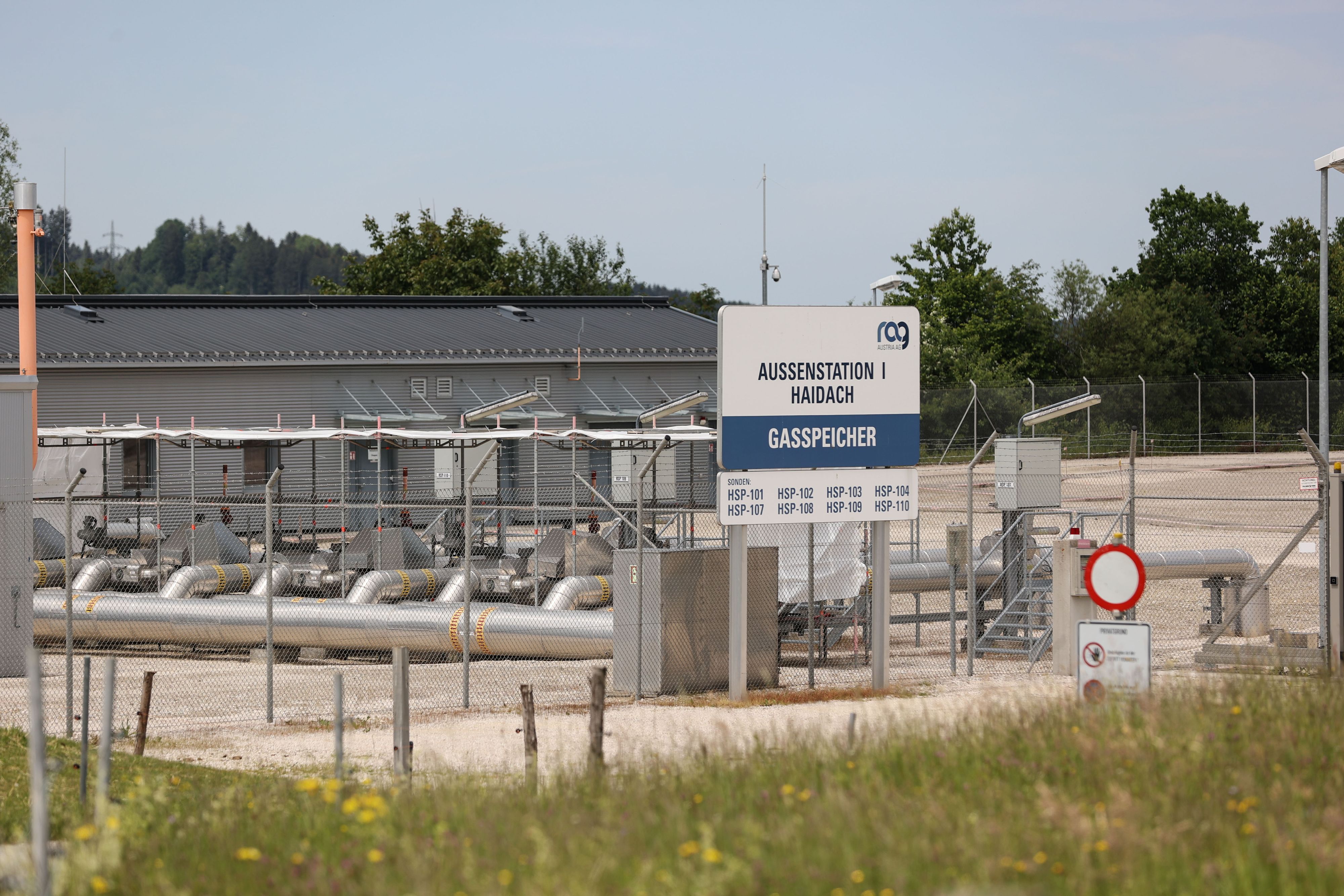 Der Gasspeicher in Haidach bei Straßwalchen.