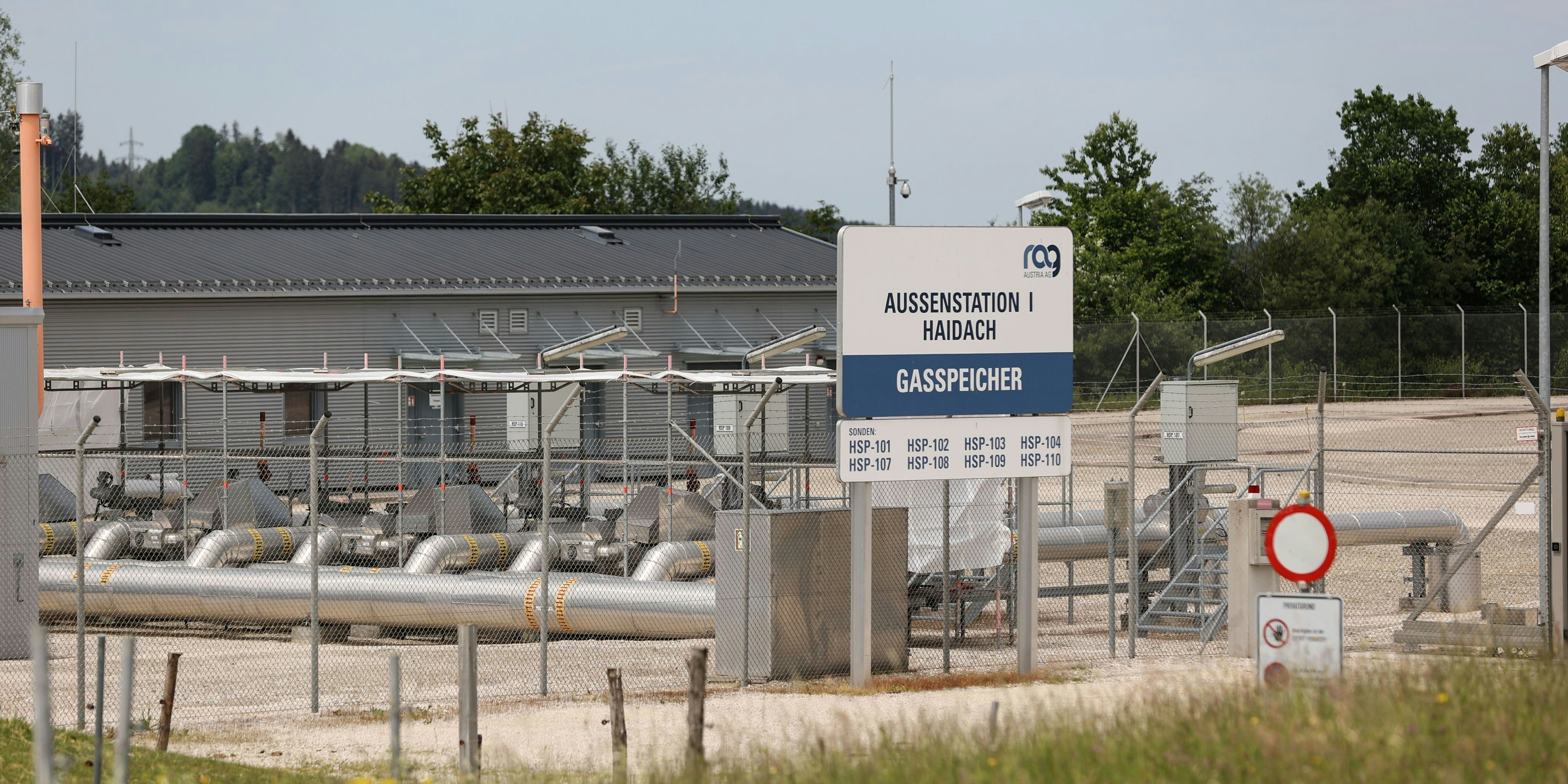 Der Gasspeicher in Haidach bei Straßwalchen.