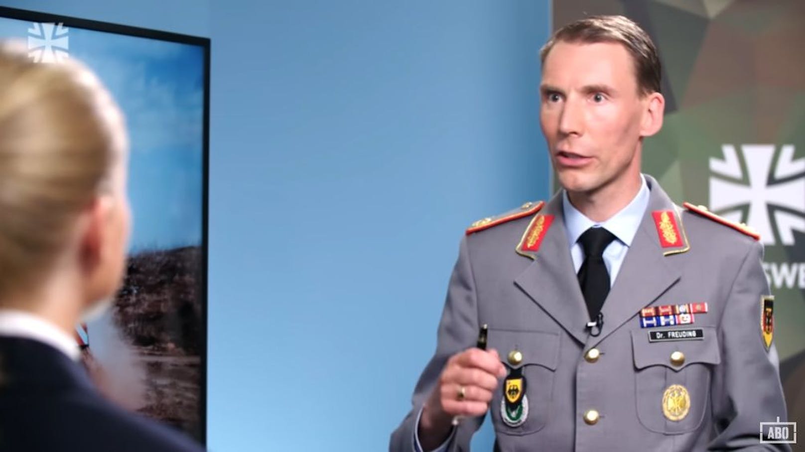 Bundeswehr Brigadegeneral Christian Freuding analysierte die Lage in der Ukraine. Aufnahme vom 1. Juli 2022.