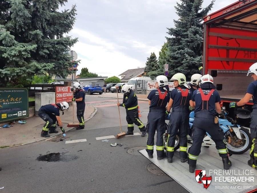 Biker in Brunn verunfallt