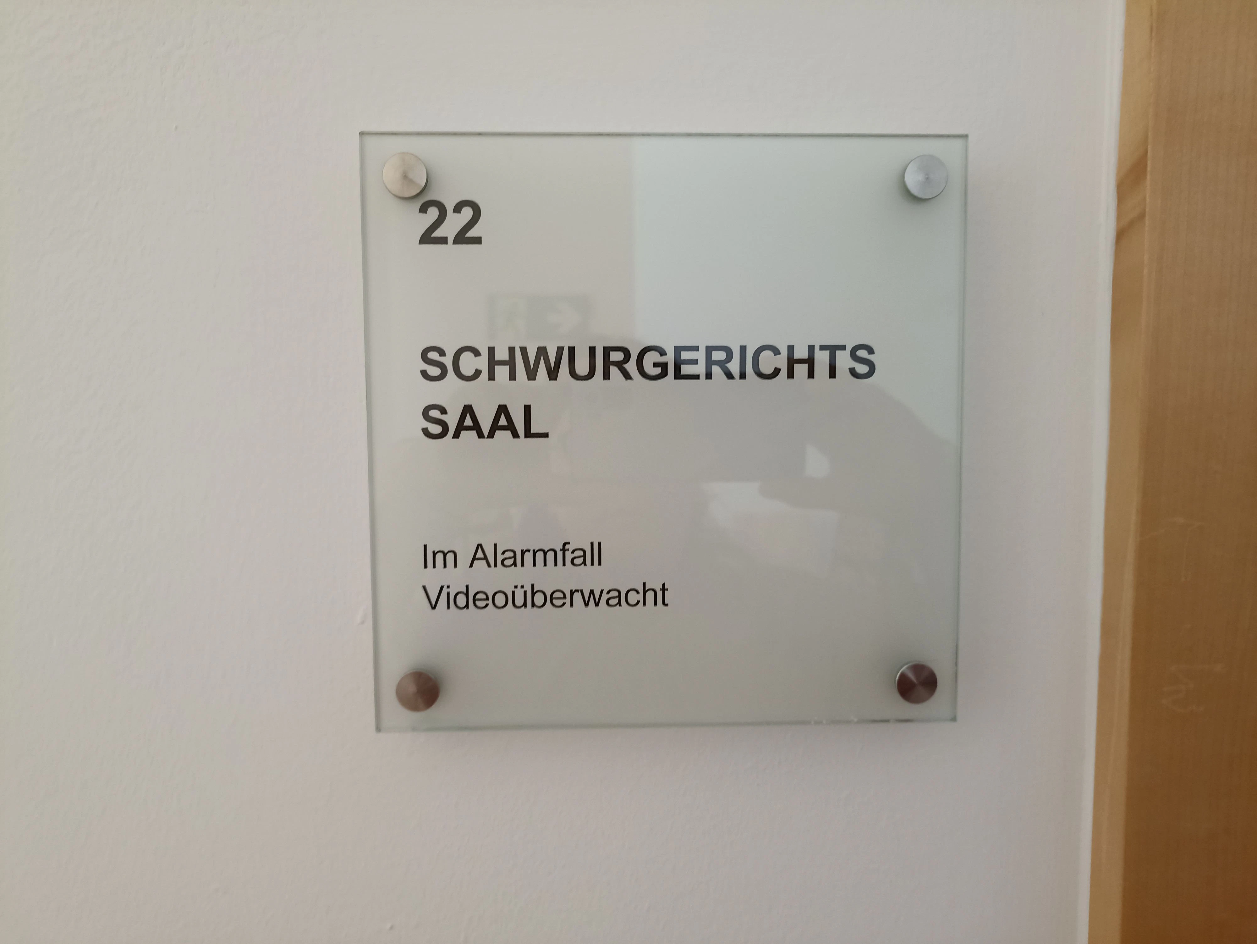 Der Prozess fand im Schwurgerichtssaal 22 statt.