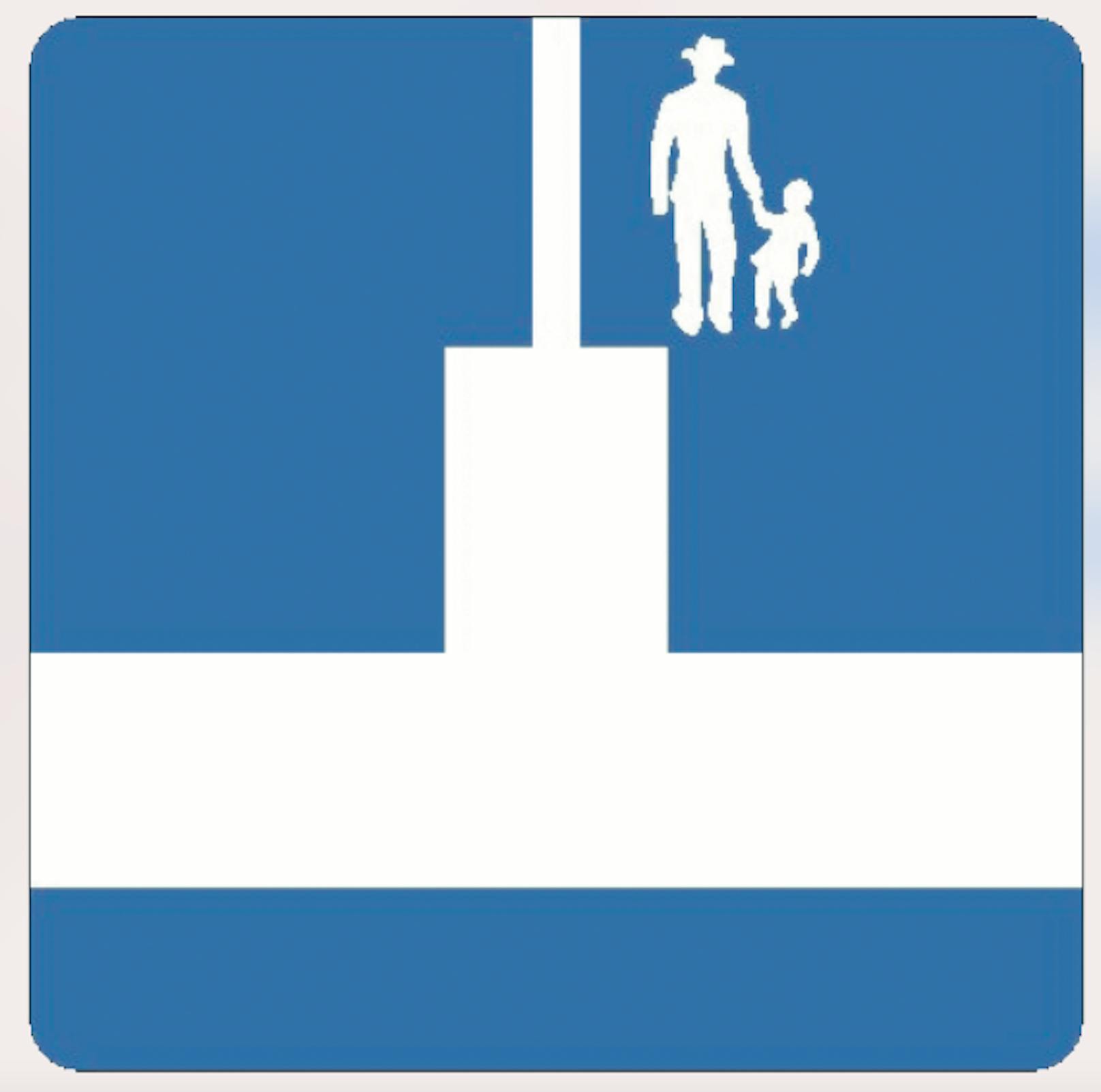 <strong>Neu</strong> Dieses Schild weist nun darauf hin, dass nach der Sackgasse ein Durchgang für Fußgänger möglich ist.