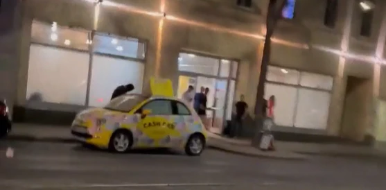 "Schlechte Nachrichten" – das Cash Car wurde "ausgeraubt".