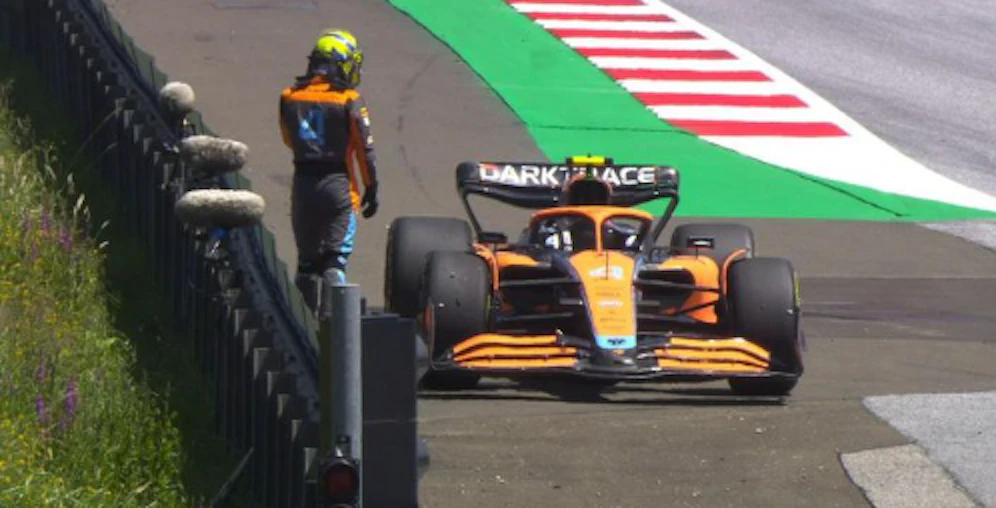 Bitter: Lando Norris ist draußen.