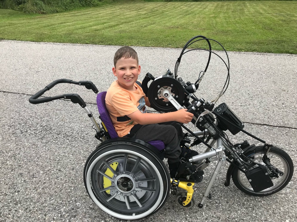 Thimo durfte sein Traumbike bereits probefahren.