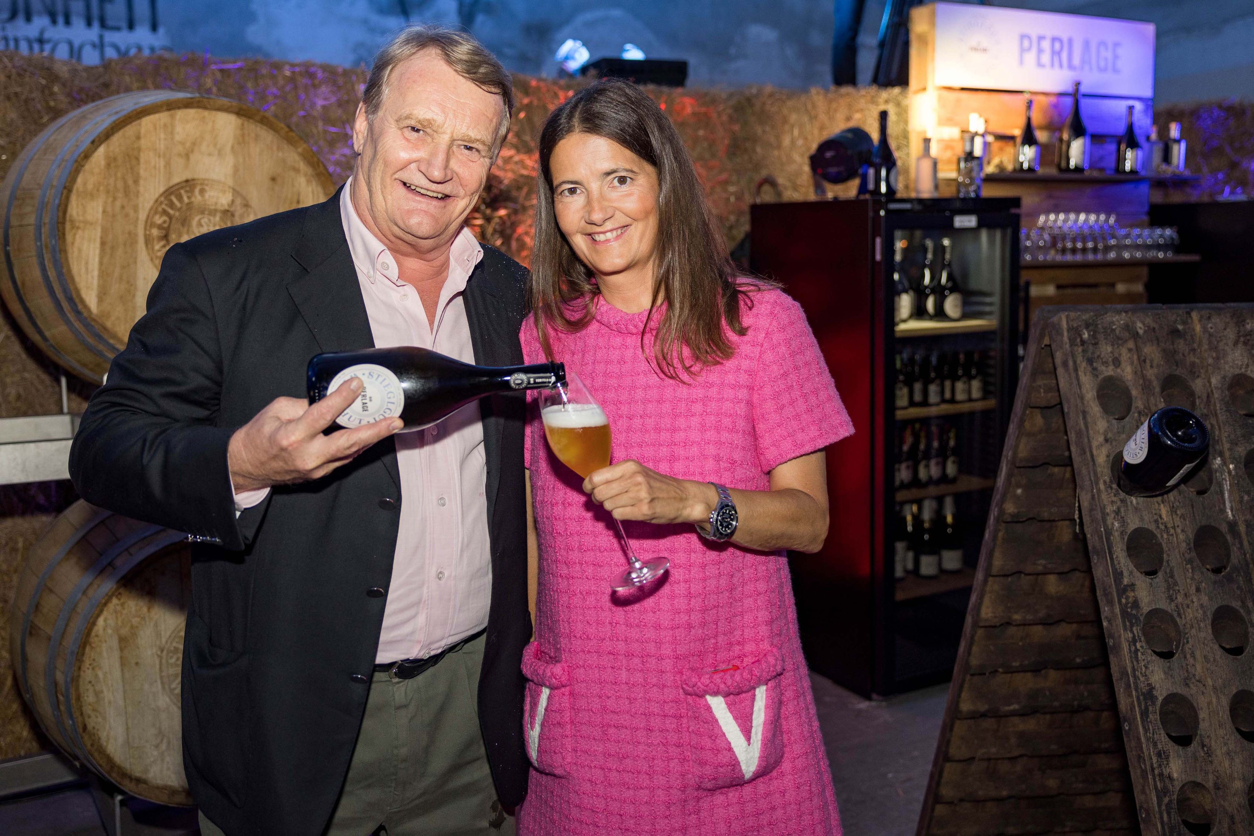 Stiegl-Eigentümer Heinrich Dieter und Alessandra Kiener 