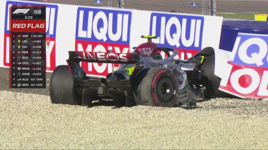 Lewis Hamilton crashte in Spielberg. 