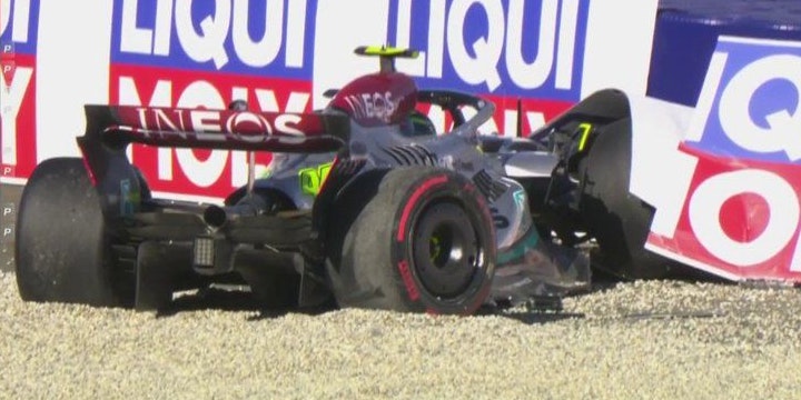 Lewis Hamilton crashte in Spielberg. 