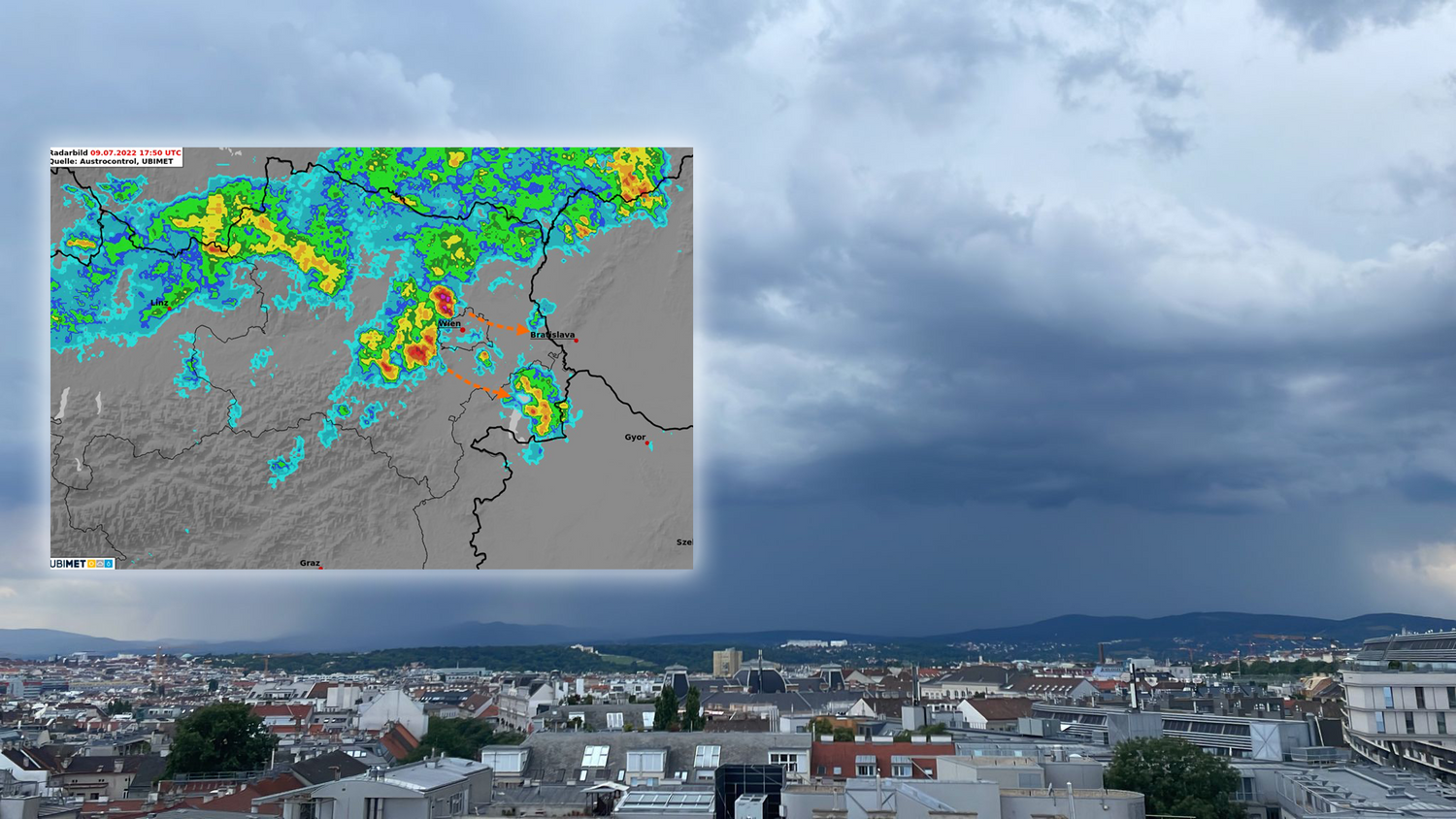 In Wien wird es am Samstagabend noch Mal ungemütlich. 