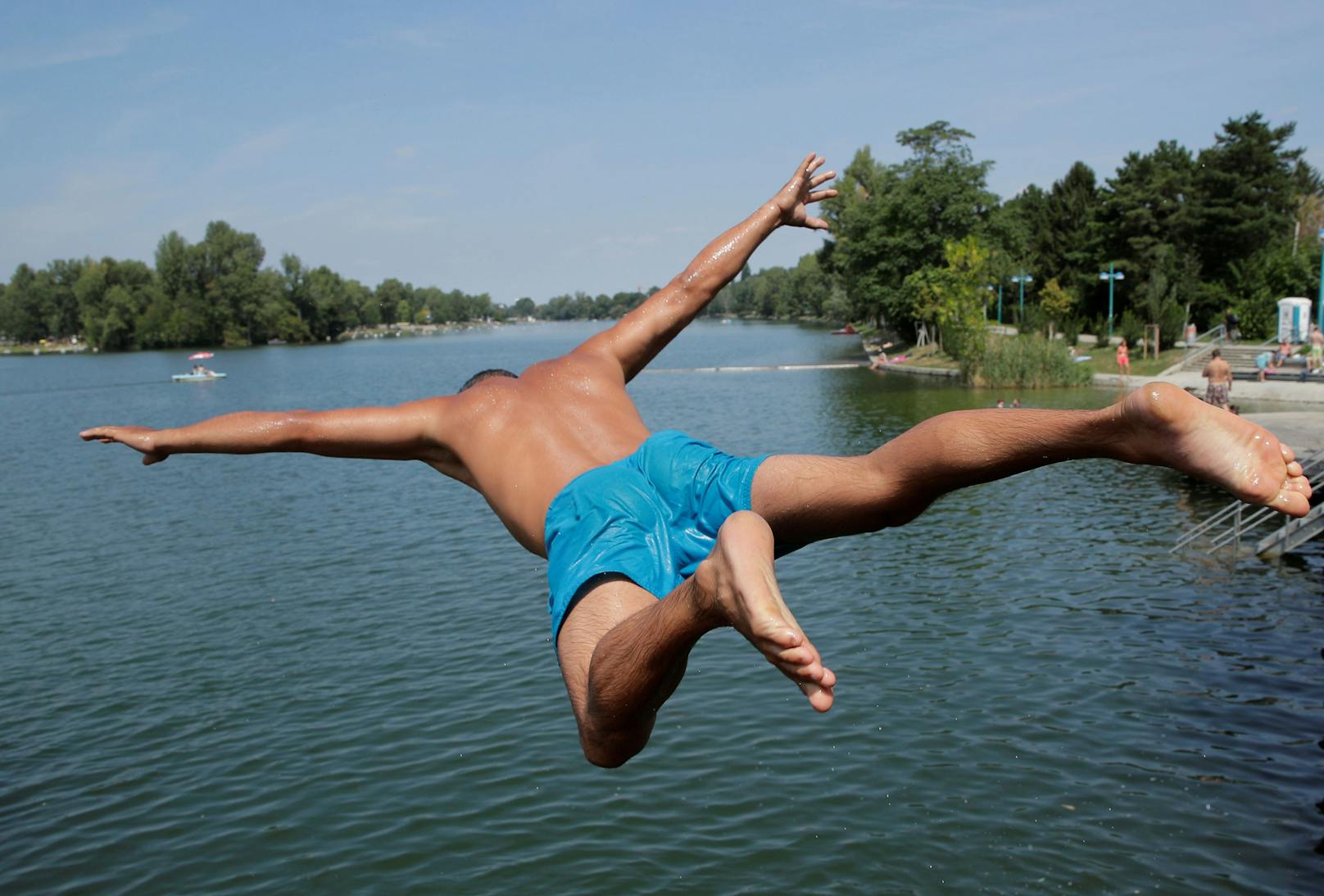 Es wird wieder heiß! Dem Badespaß an der Alten Donau steht nichts mehr im Wege. Symbolbild