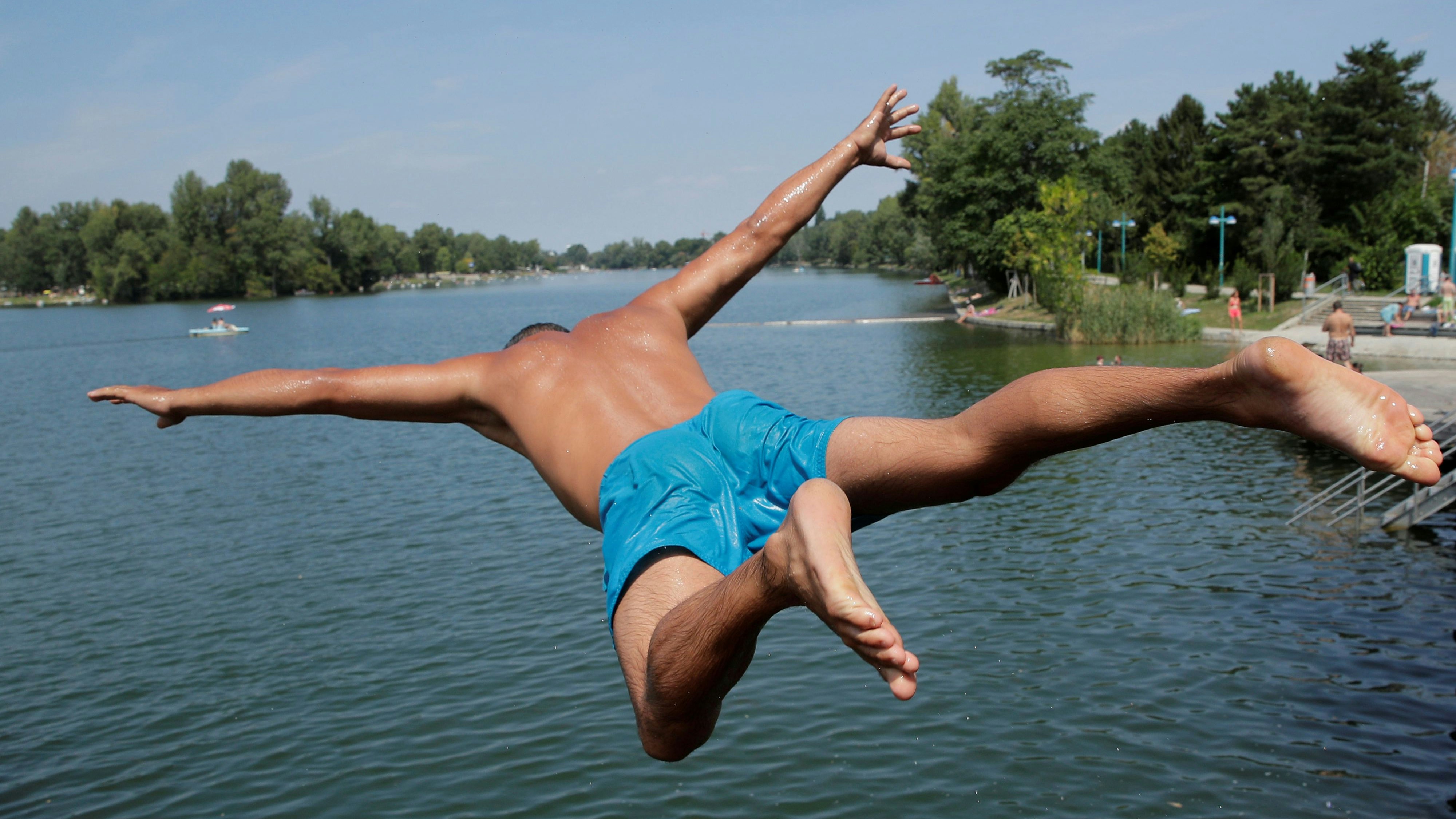 Es wird wieder heiß! Dem Badespaß an der Alten Donau steht nichts mehr im Wege. Symbolbild