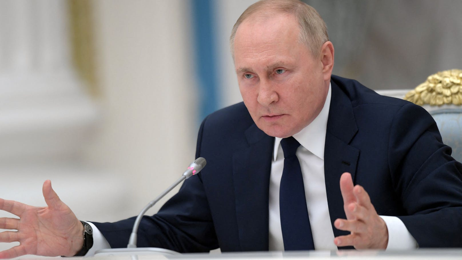 Kreml-Chef Wladimir Putin ist sicher, "Angelsachsen" hätten die Explosionen an den Pipelines verursacht.&nbsp;