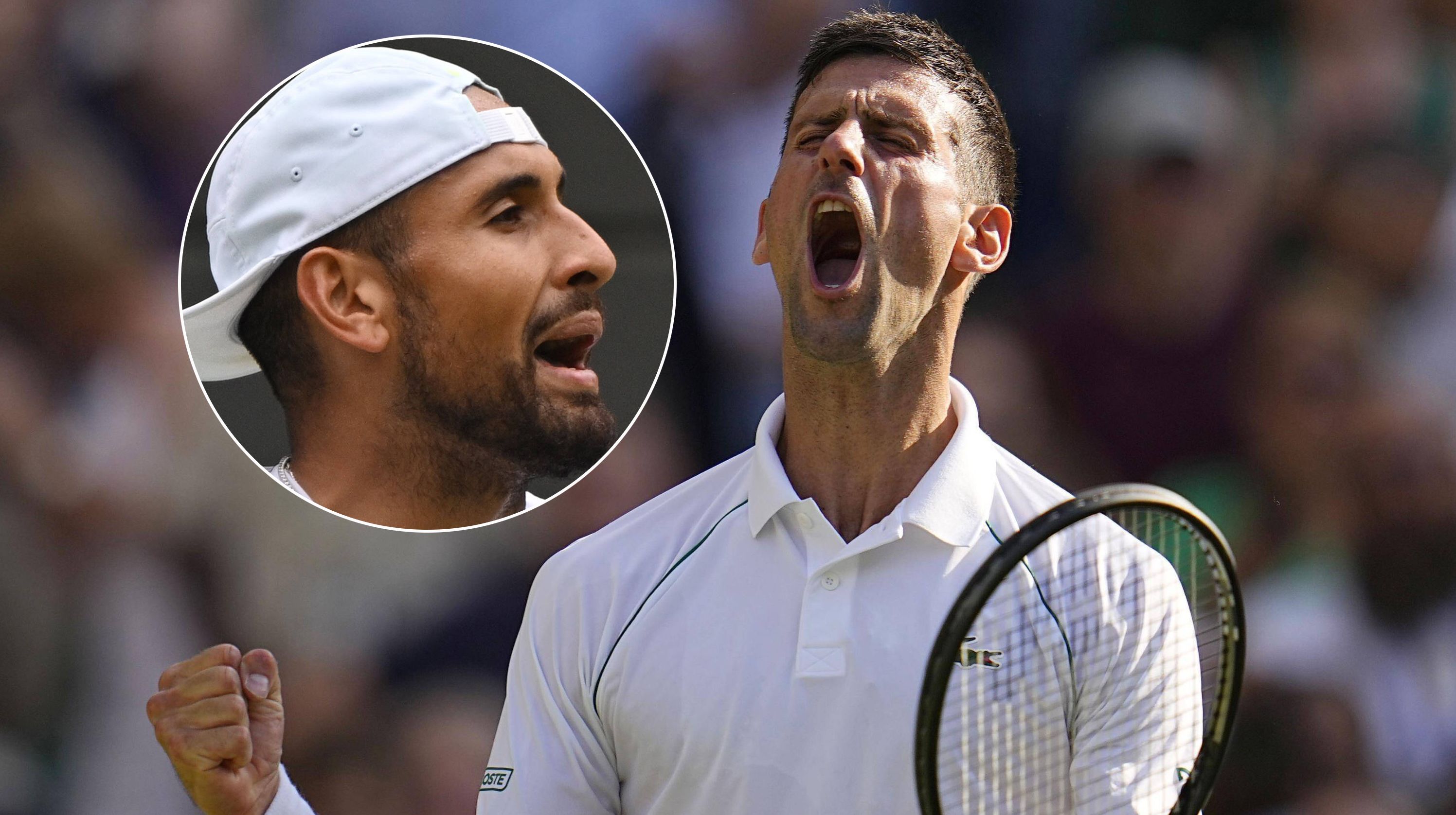 Novak Djokovic (r.), Nick Kyrgios