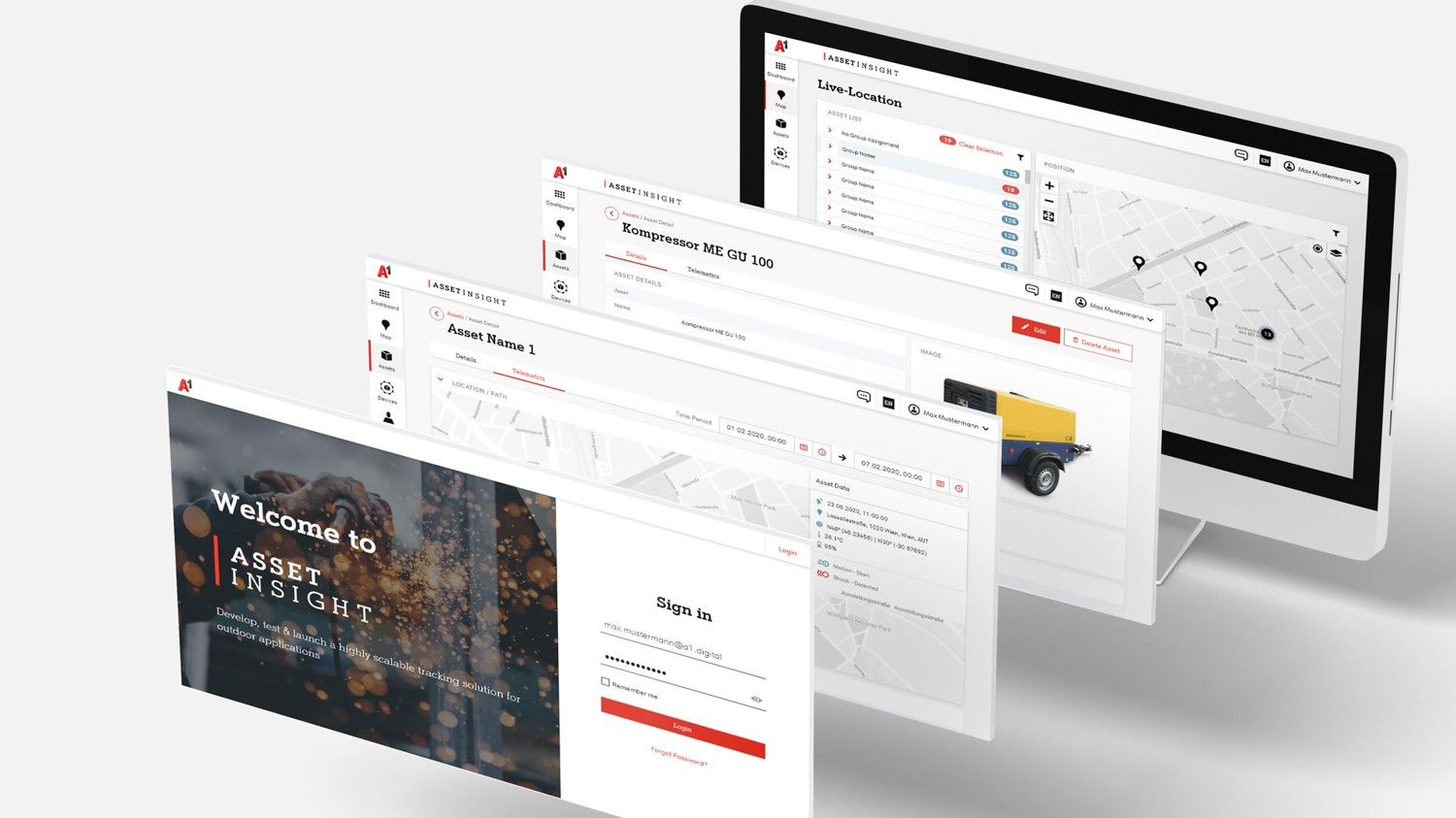 A1 Asset Insight: Digitale Trackingsysteme für Baustellen und Logistik.