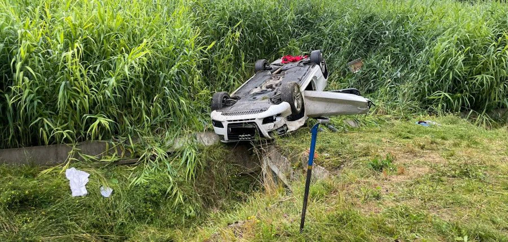 Das verunfallte Auto.