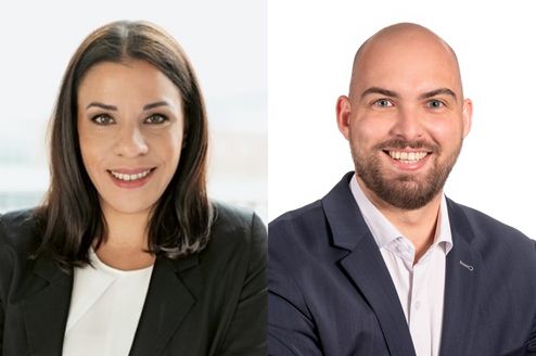 Sandra Chattopadhyay, Head of Marketing &amp; Communication und Georg Wölfler, Sales Manager bei 21finance.