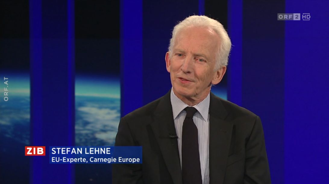 EU-Experte Stefan Lehne in der ZIB2 mit Armin Wolf am 12. Juli 2022.