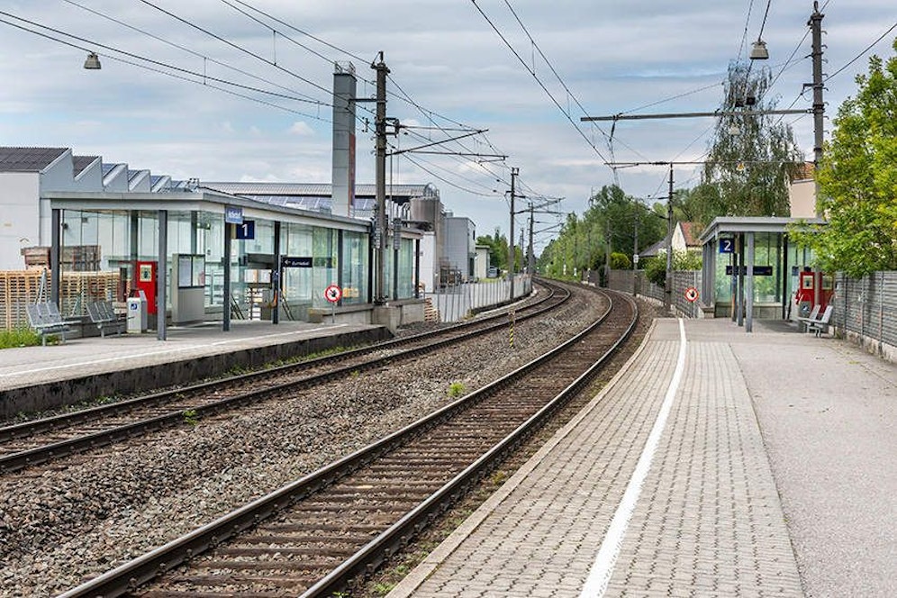 Blick auf die Haltestelle Hatlerdorf in Dornbirn.