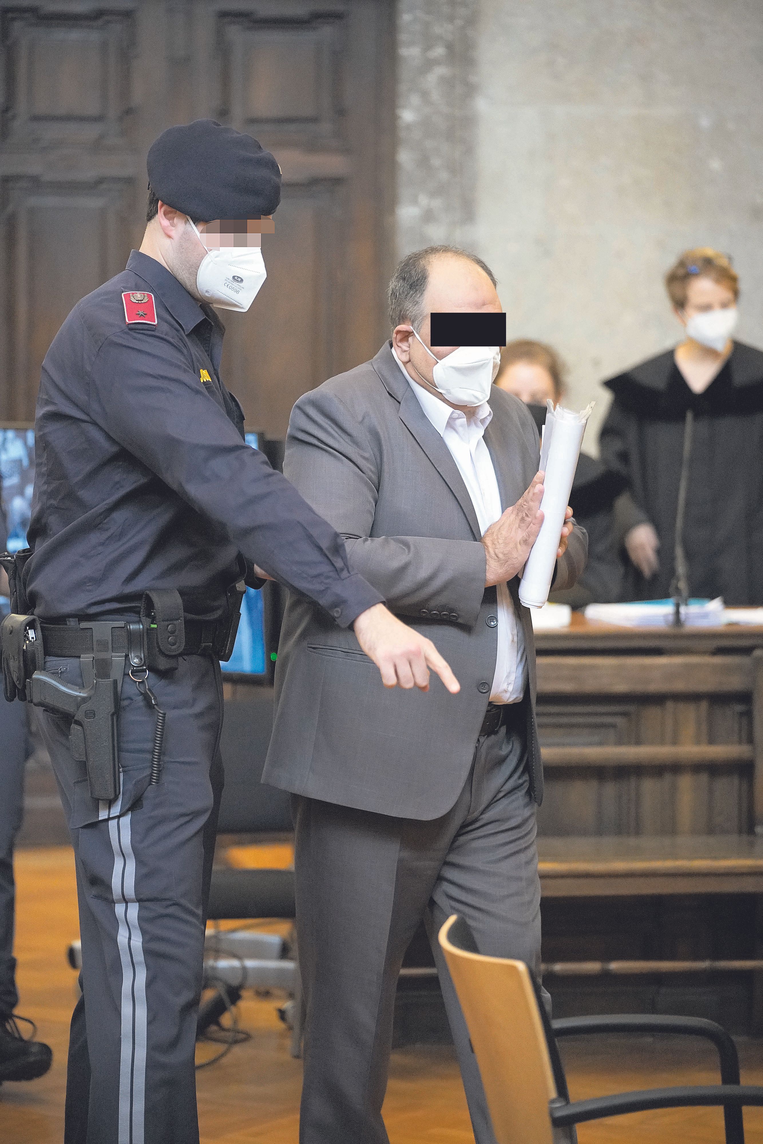 Der Verdächtige vor Gericht in Wien.
