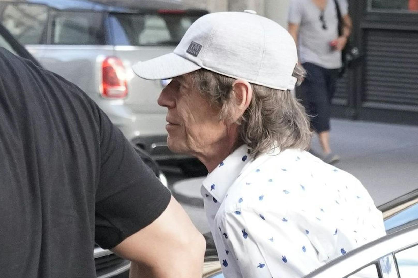 Mick Jagger bei seiner Ankunft im Wiener Nobelhotel "Imperial" am 13. Juli 2022.