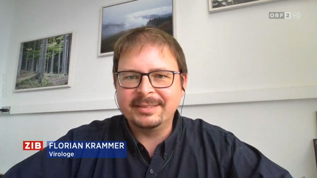 Virologe Florian Krammer zu Gast in der ZIB2 mit Armin Wolf am 13. Juli 2022.