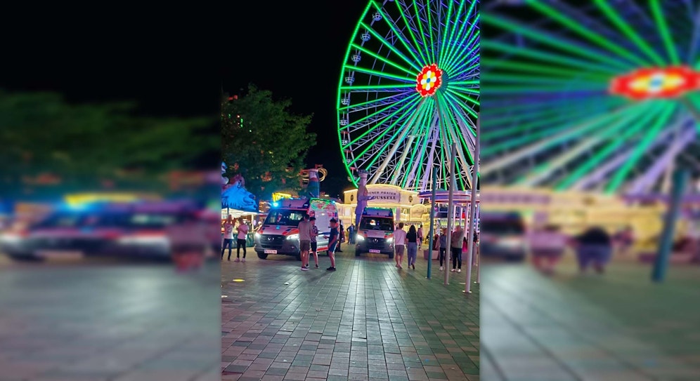 Rettungs-Einsatz nach dem Unfall im Prater