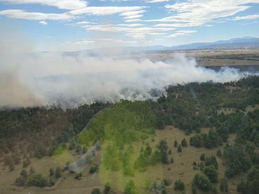 Feuerwehr und Bundesheer stehen am TÜPL Großmittel seit Tagen im Einsatz.