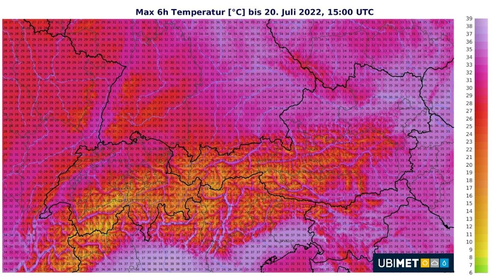 Am Mittwoch rechnen die Experten mit glühend heißen Temperaturen in Österreich.