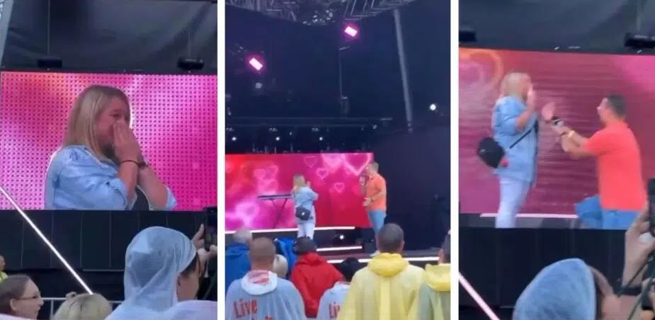 Bei der "Starnacht" am Wörthersee machte ein Mann seiner Freundin einen Heiratsantrag.