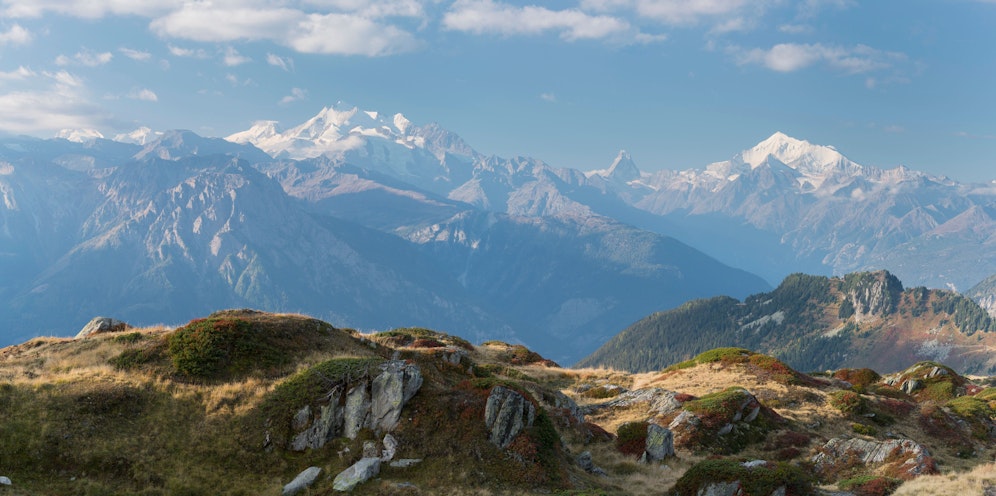 Der Kletterer war nicht angeseilt und stürzte vom Gipfel des Weißhorns 600 Meter ab. Auch sein Kollege war nicht gesichert.