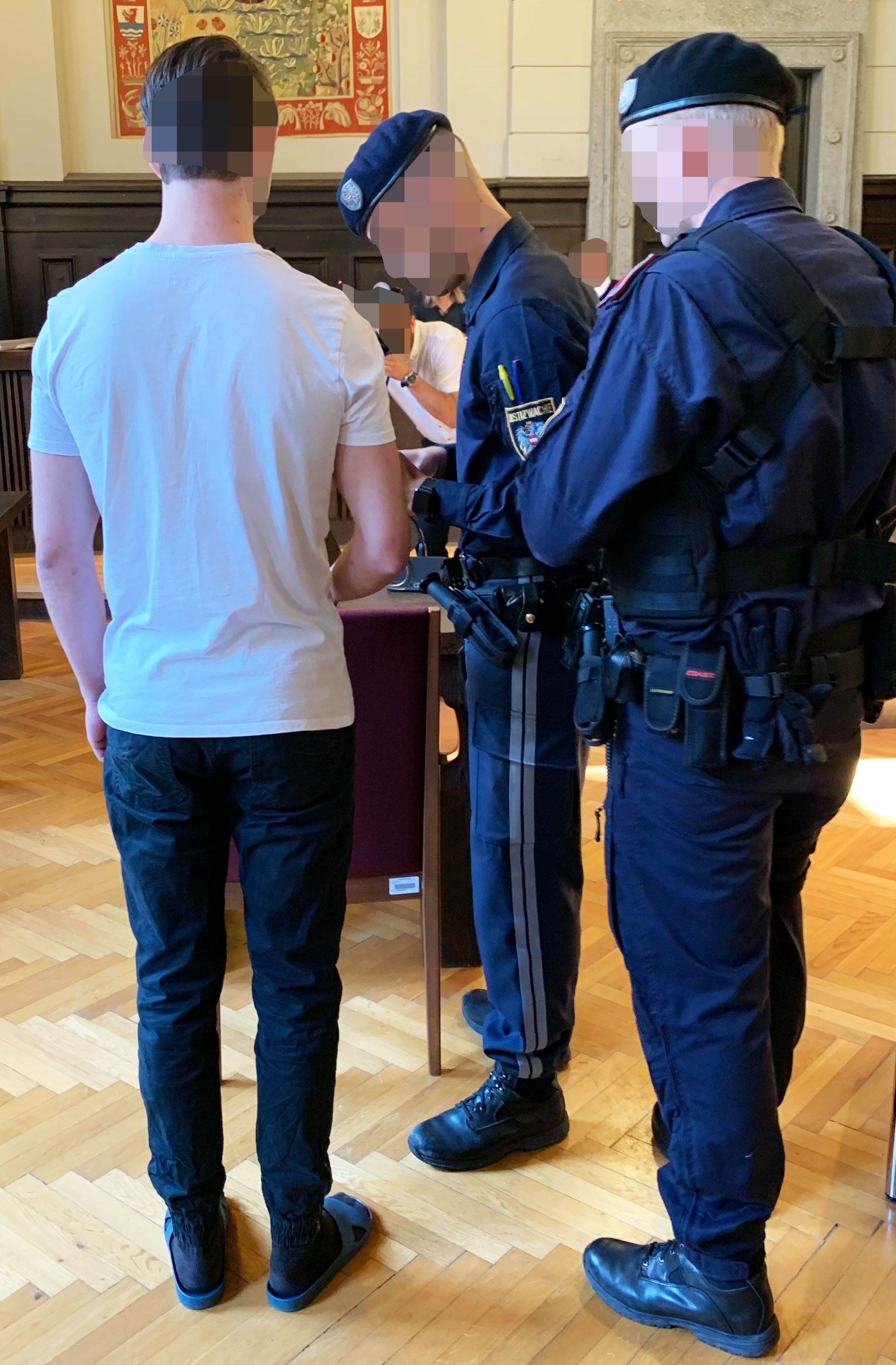 Der Angeklagte am Gericht St. Pölten
