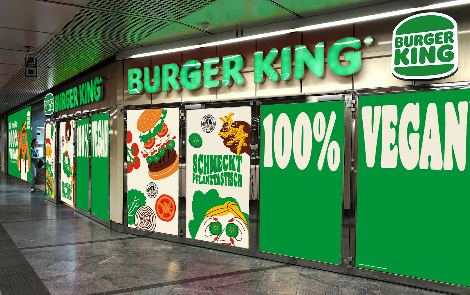Der erste vegane Burger King öffnete am Dienstag seine Pforten.