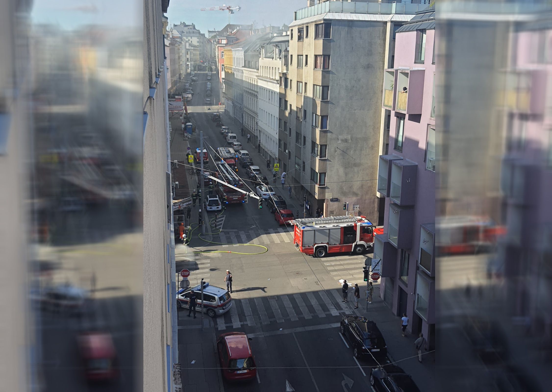 In der Leibnizgasse sorgte ein Großeinsatz der Feuerwehr am Montag für Aufsehen.