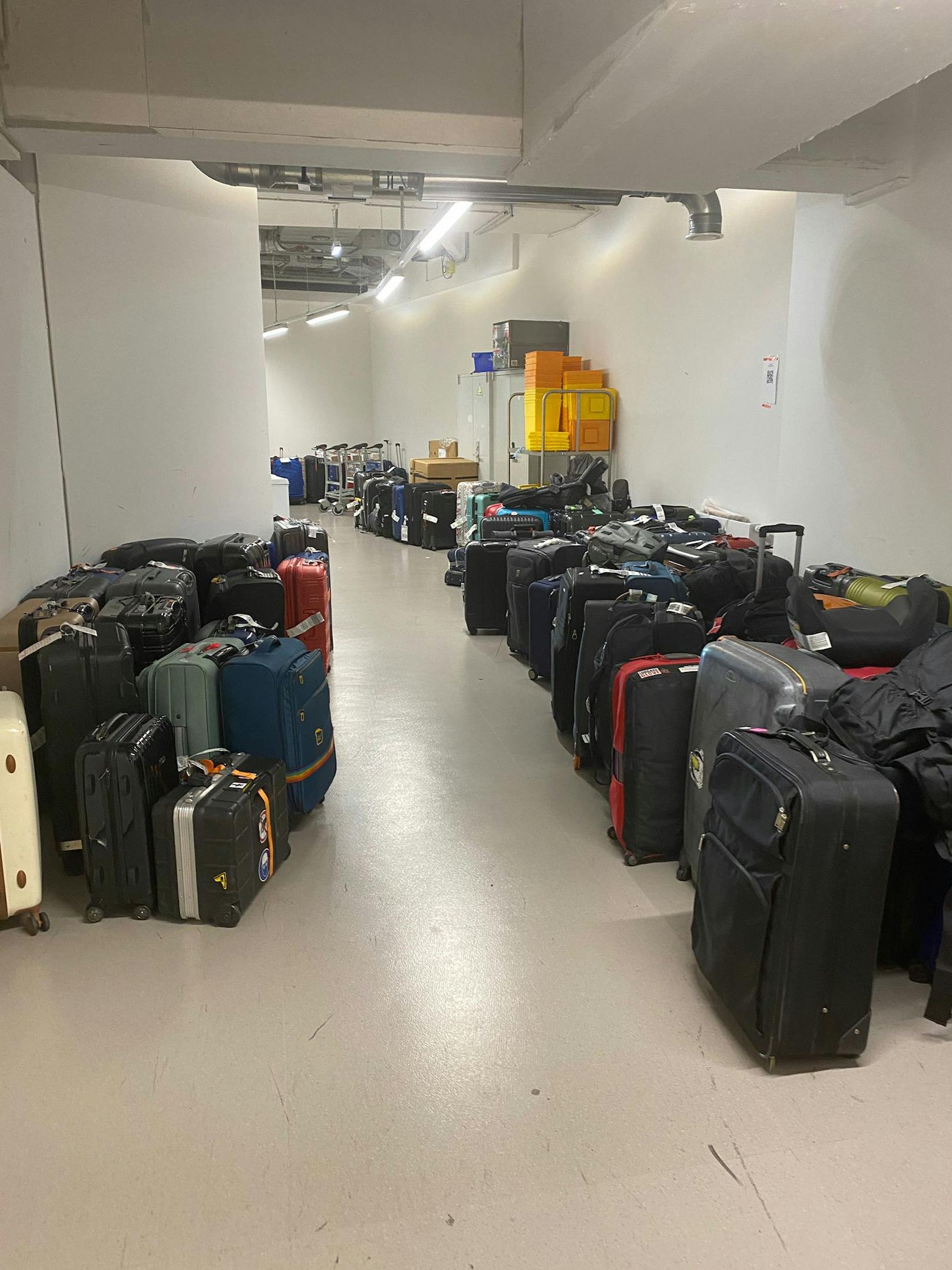 Hunderte Koffer stehen herrenlos im Lager.