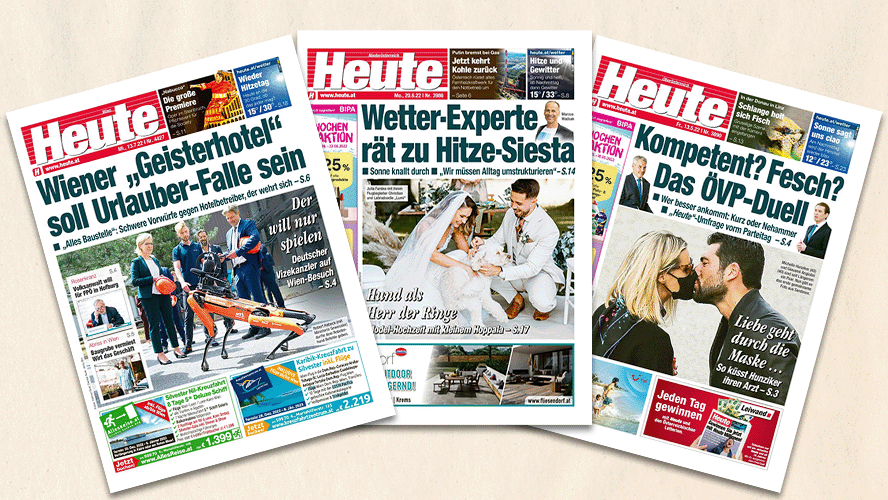 "Heute" ist die meistgelesene Gratis-Tageszeitung in Österreich und die Nummer 1 Tageszeitung in Wien