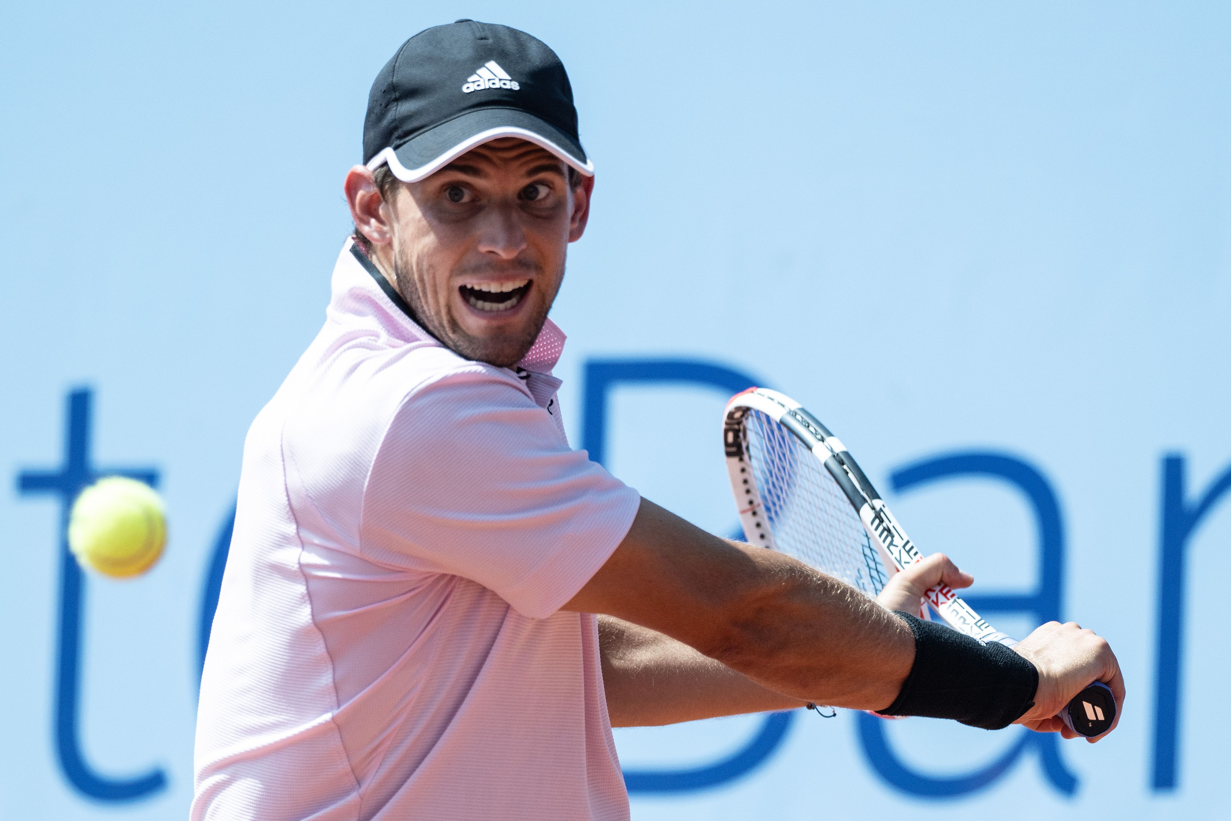 Dominic Thiem beim Erstrundenspiel von Gstaad. 