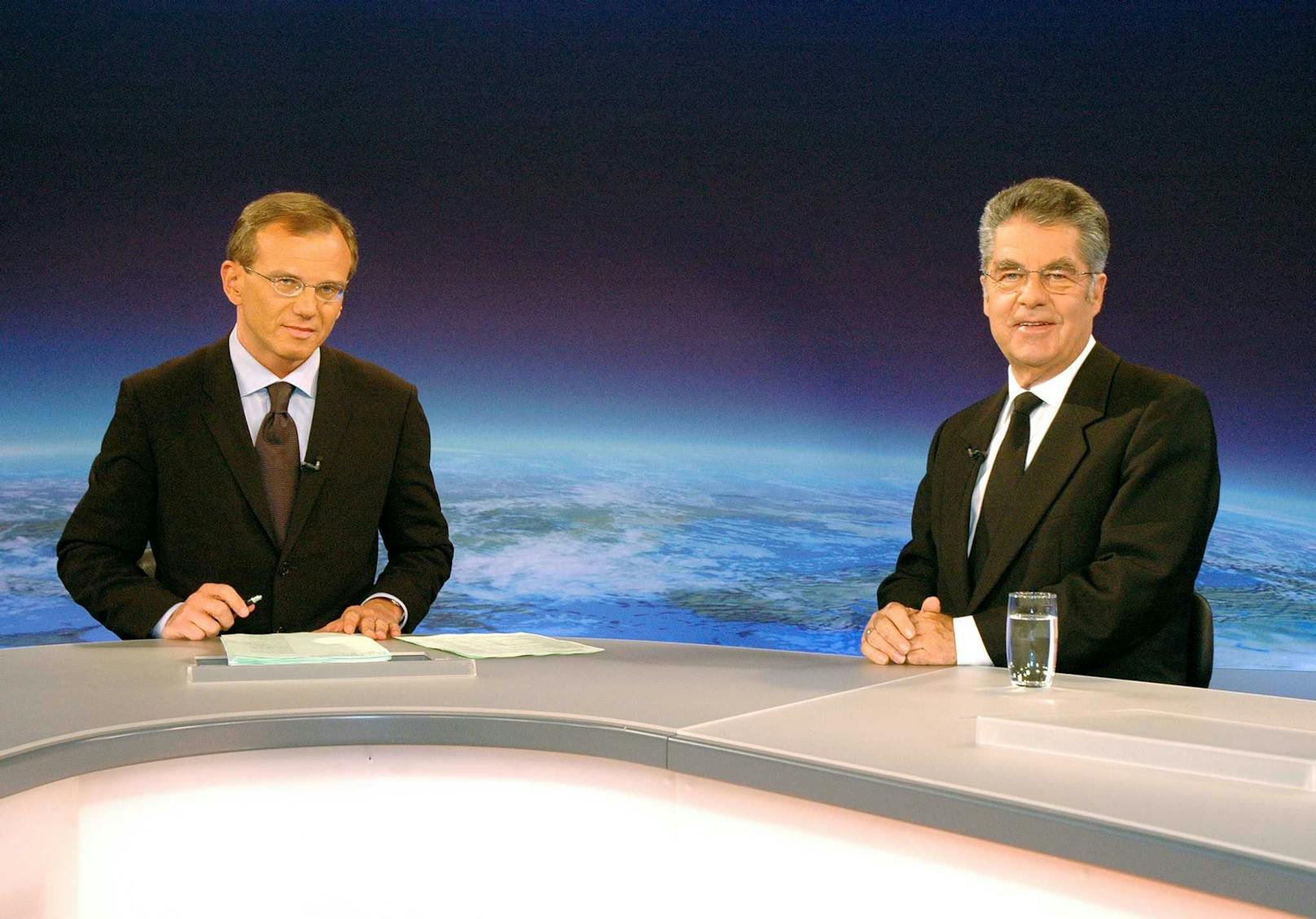 Ebenfalls 2004 mit dem damaligen Bundespräsident Heinz Fischer nach&nbsp;dem Ableben Thomas Klestils.