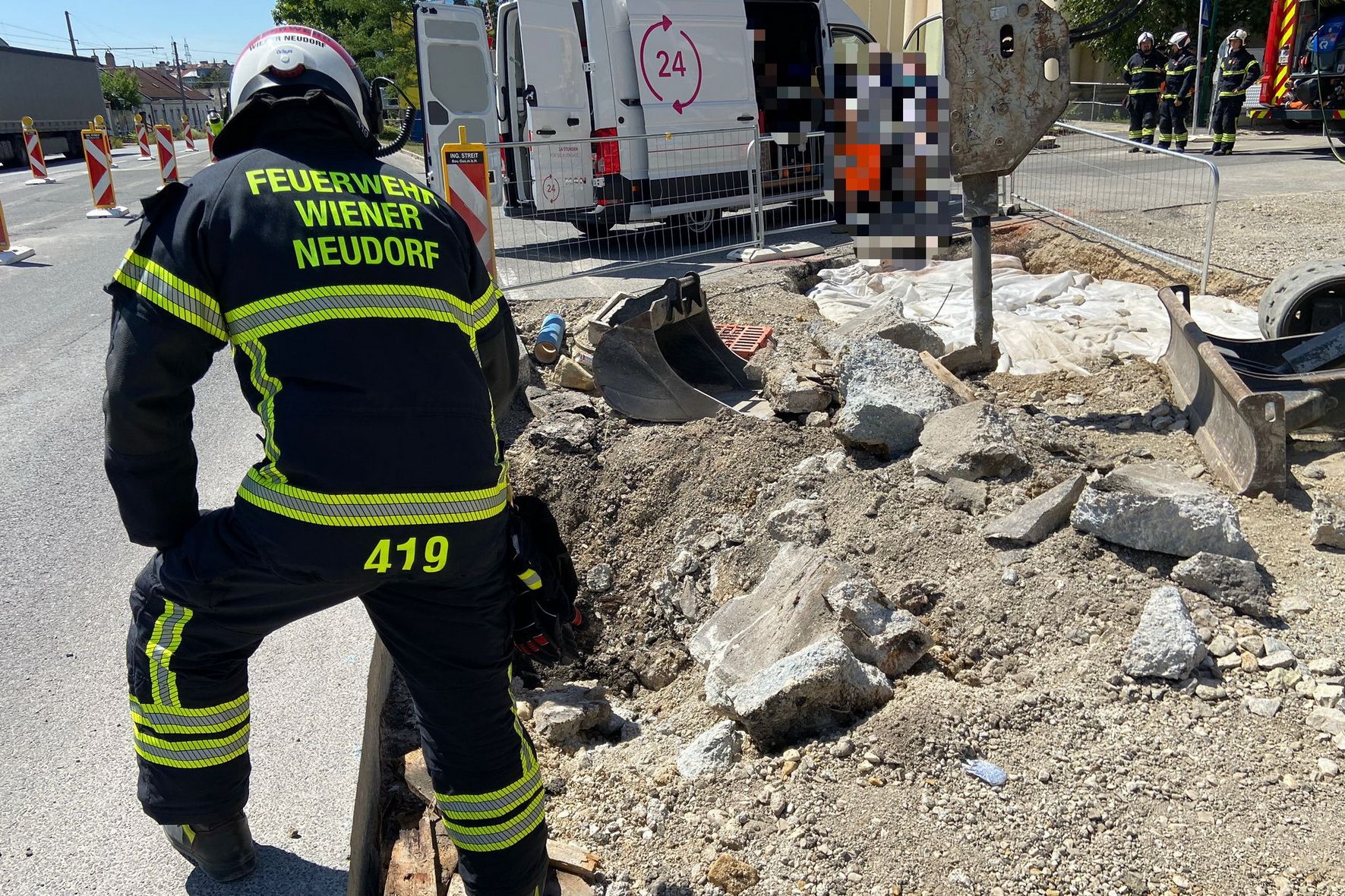 Gasaustritt in Wiener Neudorf