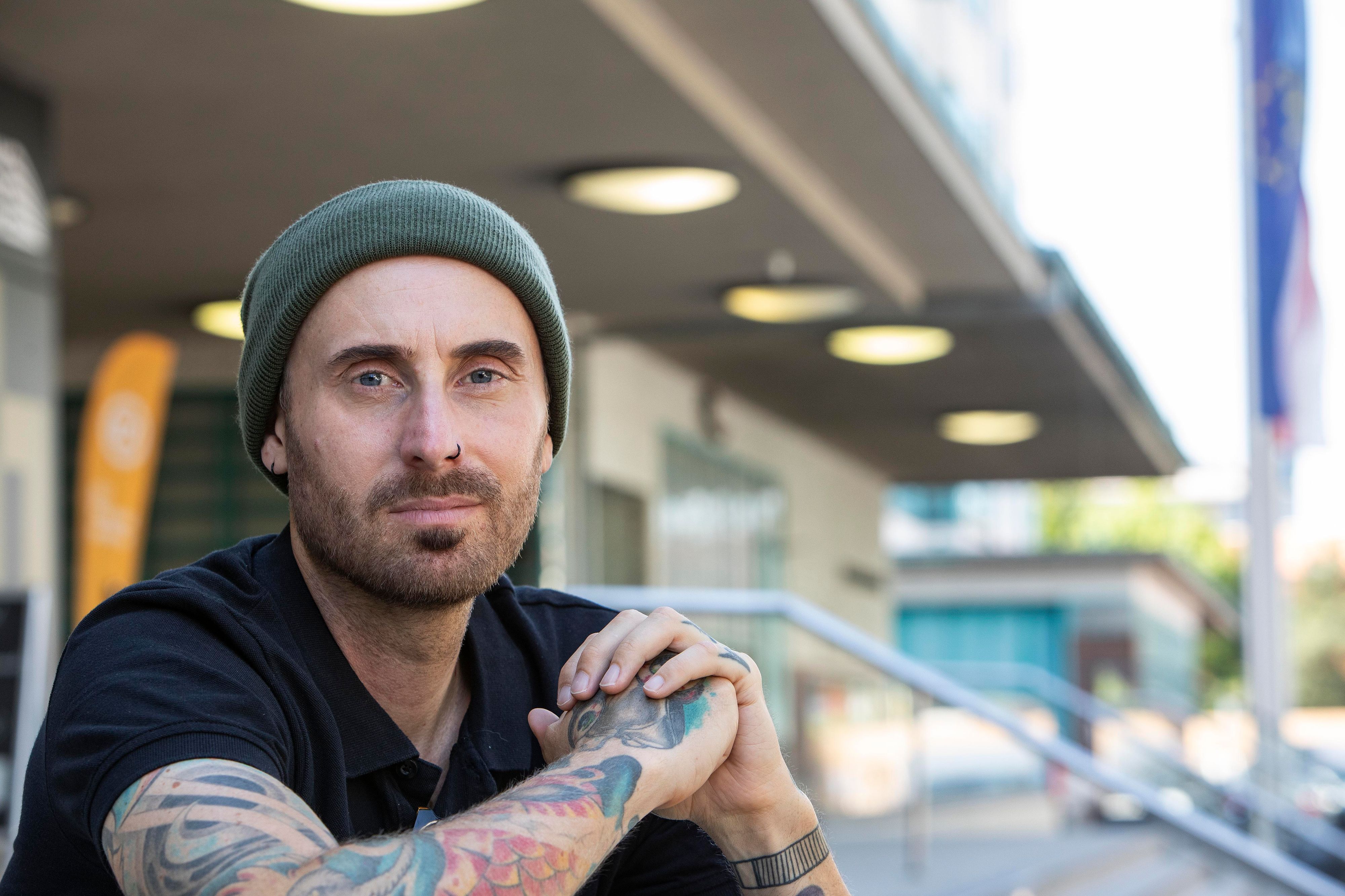 Will für die Bierpartei in den Nationalrat: der Oberösterreicher Stefan Beham (42).