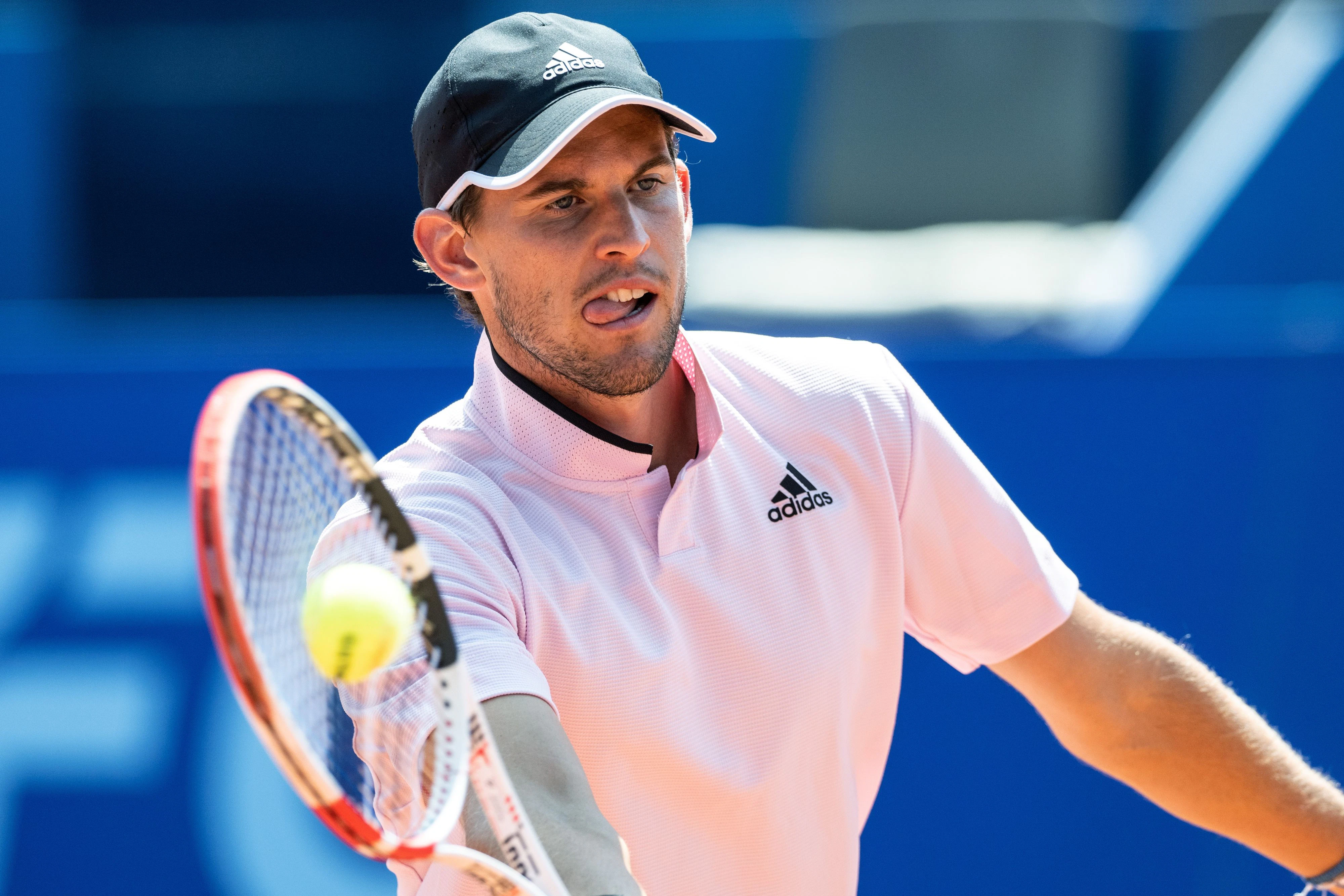 Dominic Thiem beim Tennisturnier v on Gstaad. 