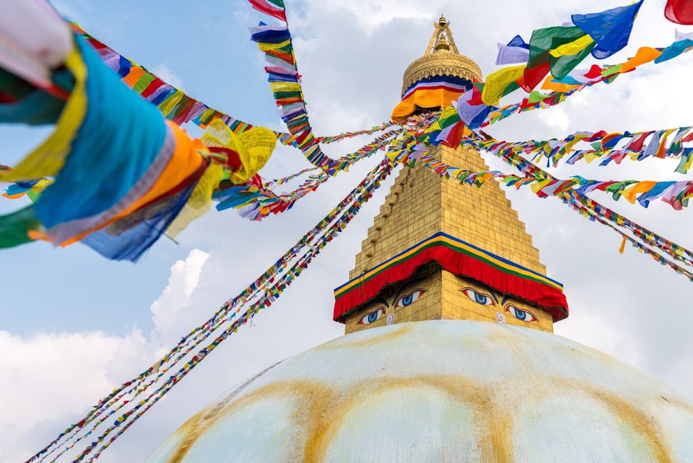 Kathmandus berühmter Boudhanath Stupa.