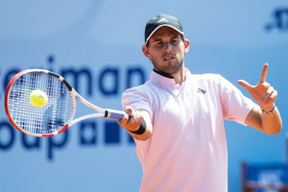 Dominic Thiem schlägt beim ATP-Turnier in Gstaad auf. 