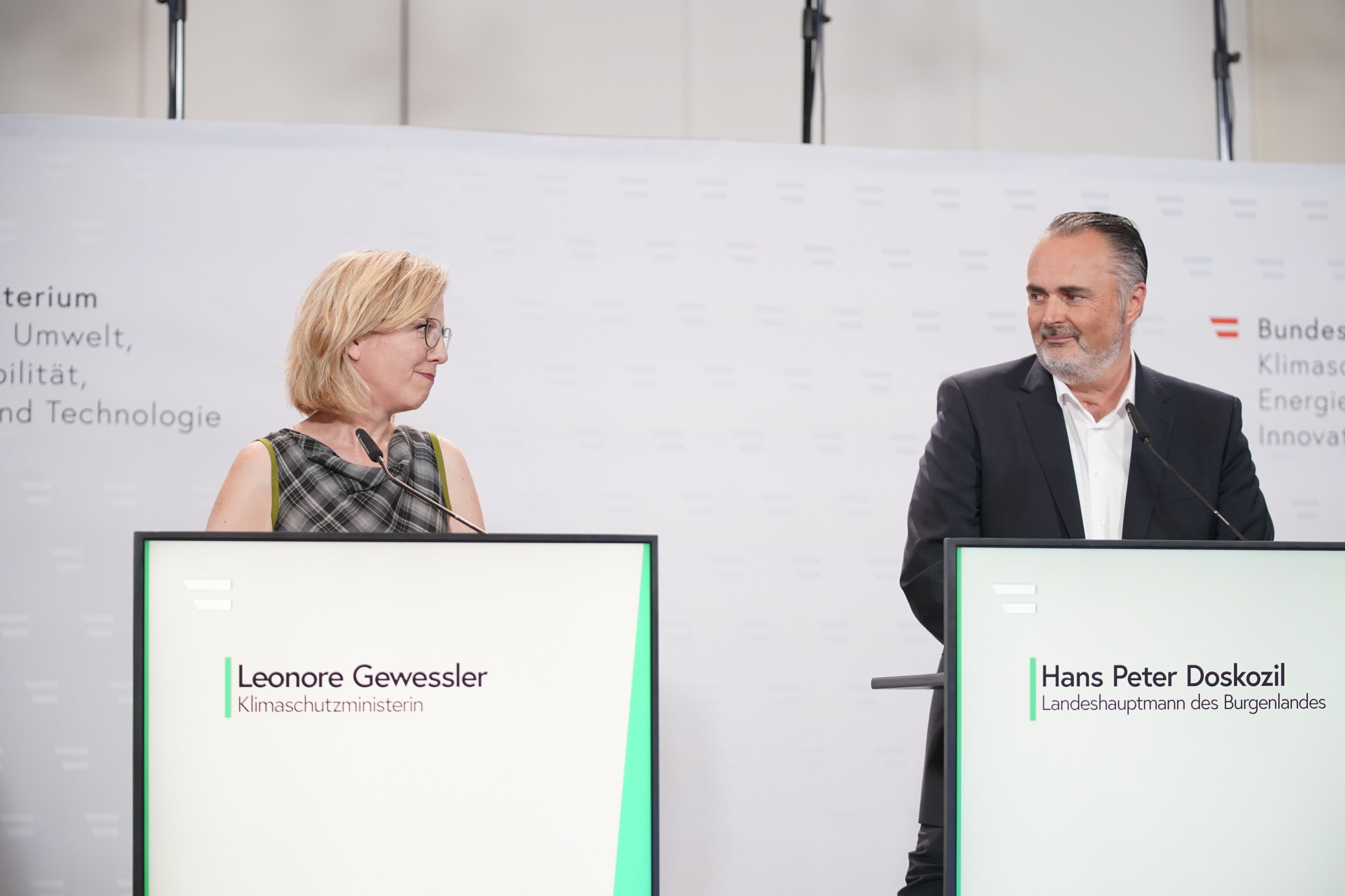 Stellten 400-Millionen-Projekt vor: Leonore Gewessler, Hans Peter Doskozil.